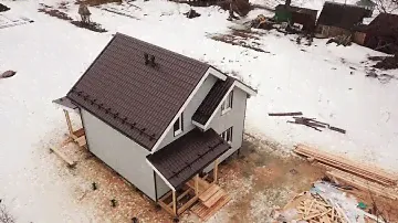 Обзор каркасного дома 7,5х8 в деревне Лопухинка Ленинградской области