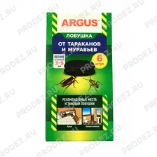 Ловушка от тараканов и муравьев Аргус 6 шт